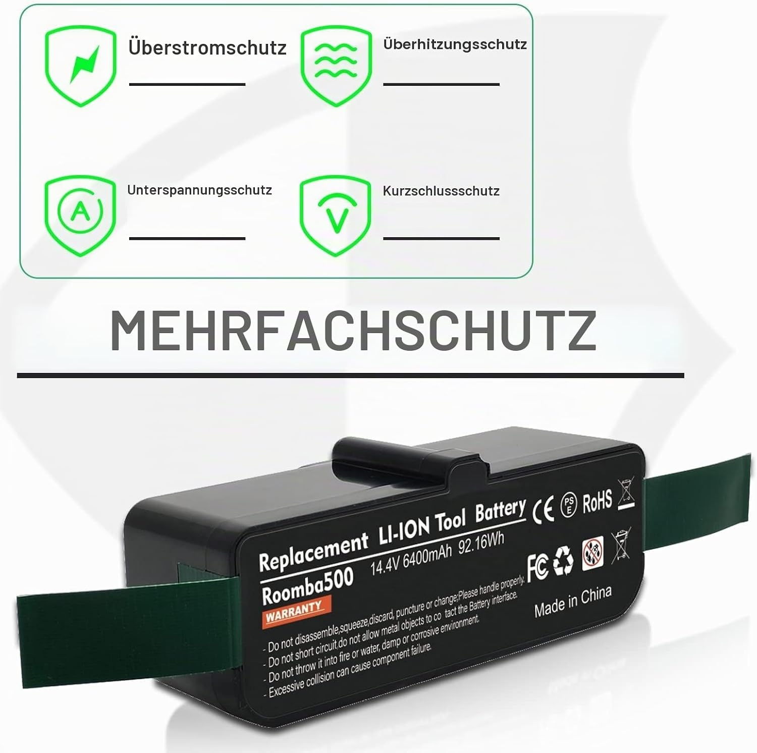 Ersatzakku für Saugroboter 14,4V 6400mAh - 32% Rabatt