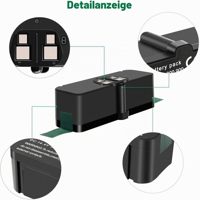 Ersatzakku für Saugroboter 14,4V 6400mAh - 32% Rabatt