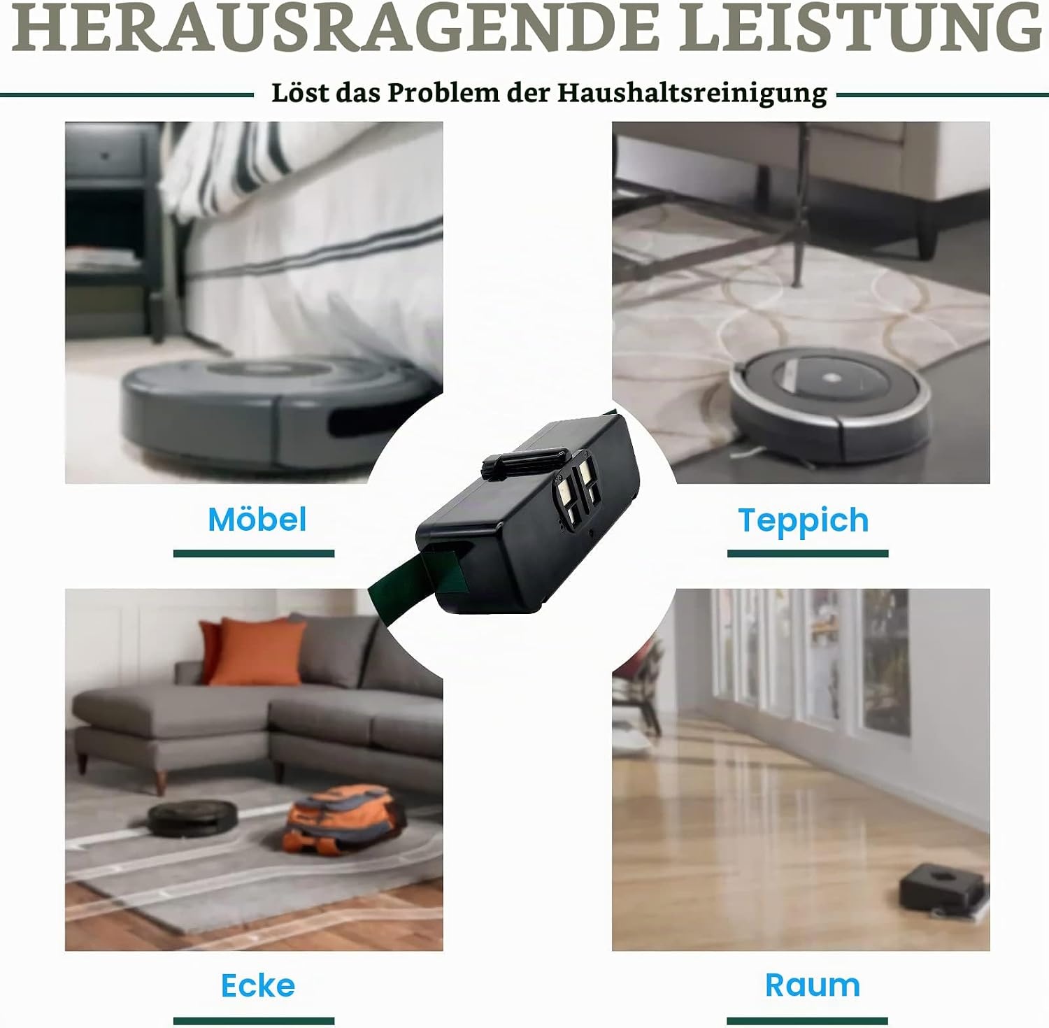 Ersatzakku für Saugroboter 14,4V 6400mAh - 32% Rabatt