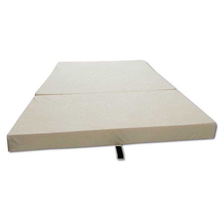 Faltmatratze 120x200x10 cm, Schaumstoff, creme - 25% Rabatt