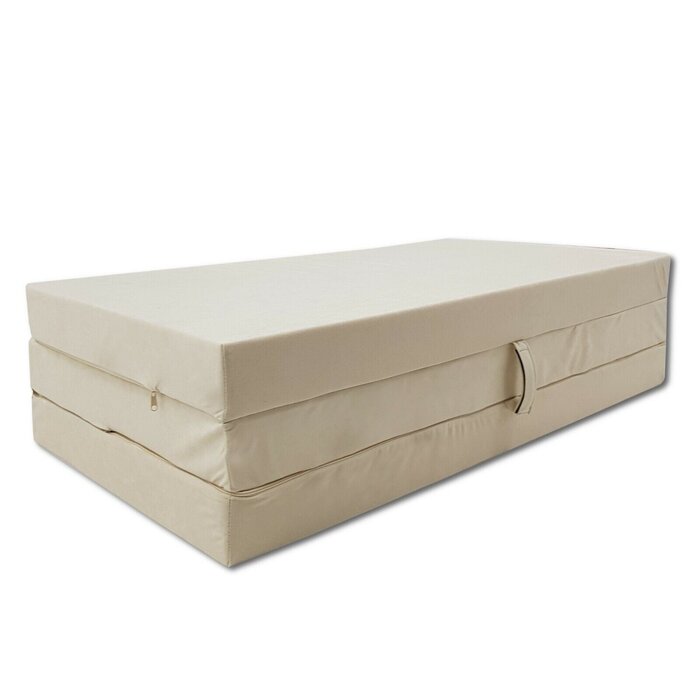 Faltmatratze 120x200x10 cm, Schaumstoff, creme - 25% Rabatt