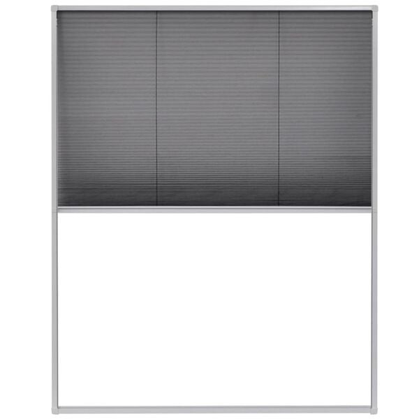 Plissee-Insektenschutzrollo 80x100 cm, Aluminium weiß - 33% Rabatt