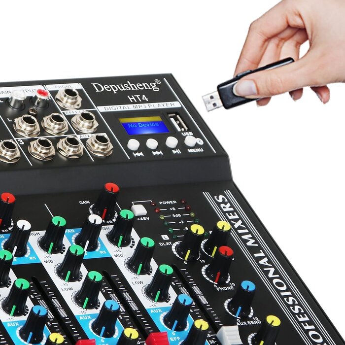 4-Kanal Audio-Mischpult mit USB & Bluetooth - 34% Rabatt
