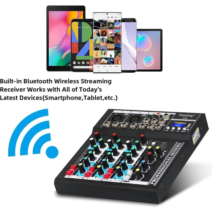 4-Kanal Audio-Mischpult mit USB & Bluetooth - 34% Rabatt