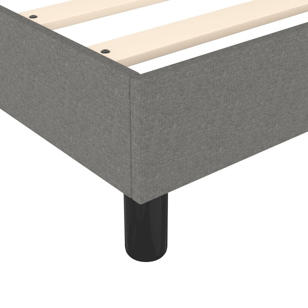 Bettgestell 80x200 cm Stoff Dunkelgrau - 34% Rabatt