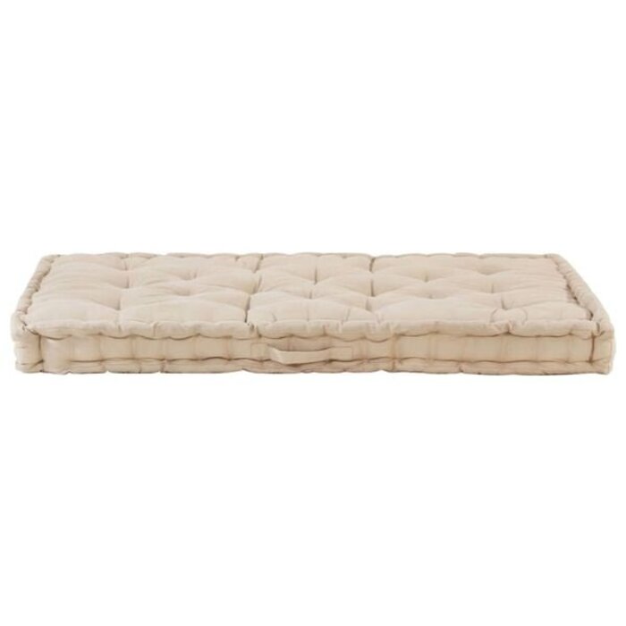 Palettenkissen 120x80x10 cm Baumwolle beige - 35% Rabatt