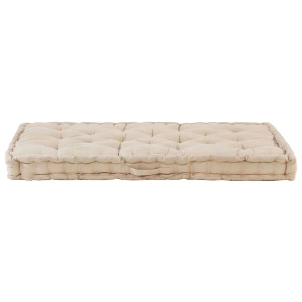 Palettenkissen 120x80x10 cm Baumwolle beige - 35% Rabatt