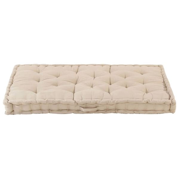 Palettenkissen 120x80x10 cm Baumwolle beige - 35% Rabatt
