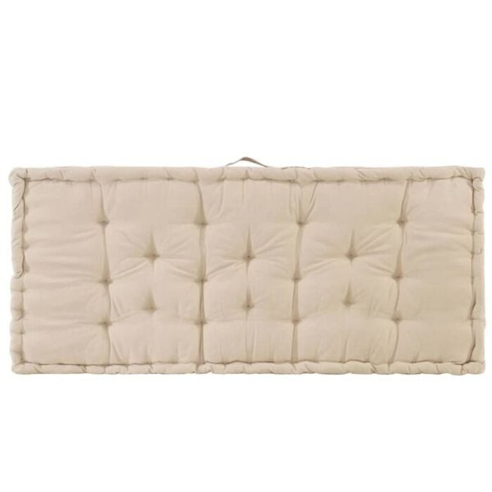 Palettenkissen 120x80x10 cm Baumwolle beige - 35% Rabatt