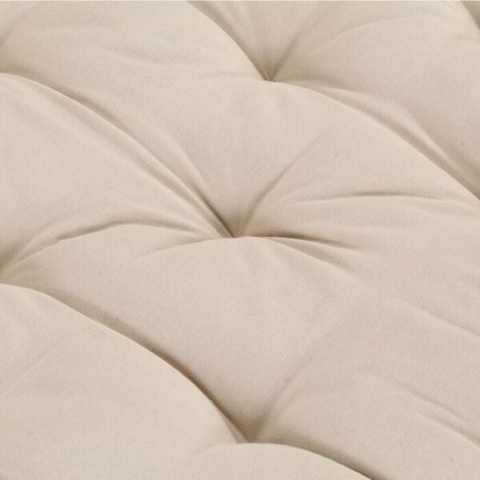 Palettenkissen 120x80x10 cm Baumwolle beige - 35% Rabatt
