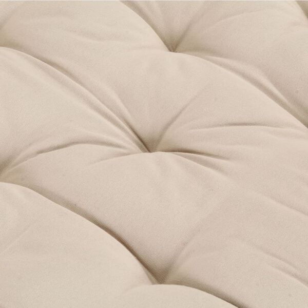 Palettenkissen 120x80x10 cm Baumwolle beige - 35% Rabatt