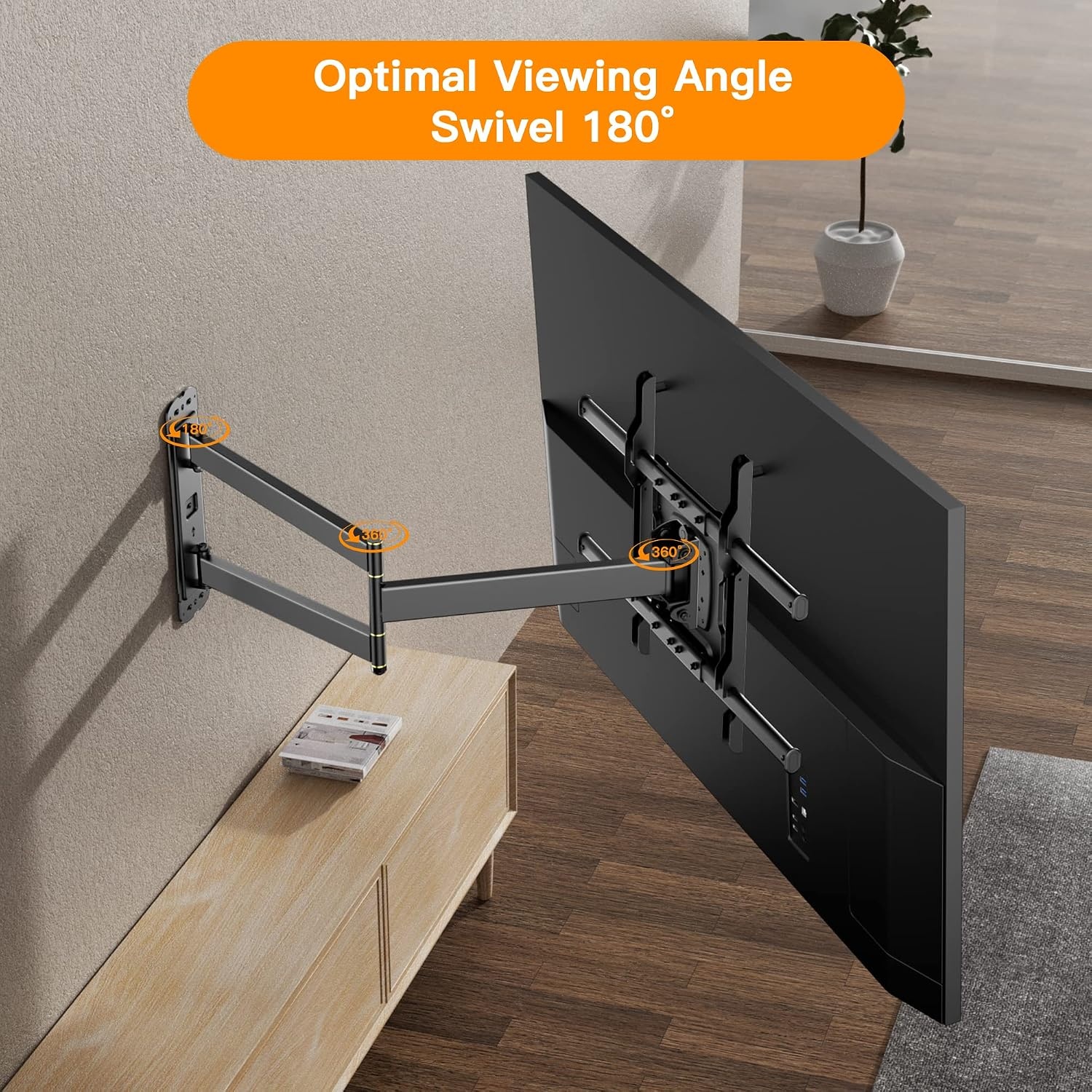TV-Wandhalterung 32-75 Zoll, schwenkbar, 710 mm Auszug - 34% Rabatt