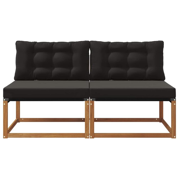 Modulares Gartensofa Akazienholz, 2er Set - 34% Rabatt