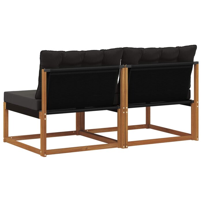 Modulares Gartensofa Akazienholz, 2er Set - 34% Rabatt