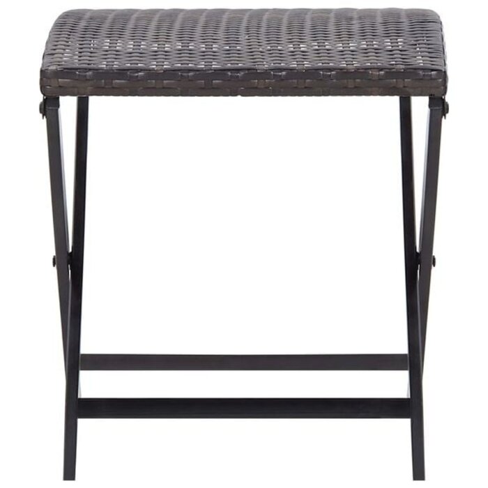 Klapphocker aus Poly-Rattan Braun - 33% Rabatt - 44 x 44 x 40 cm