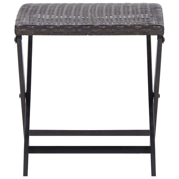 Klapphocker aus Poly-Rattan Braun - 33% Rabatt - 44 x 44 x 40 cm