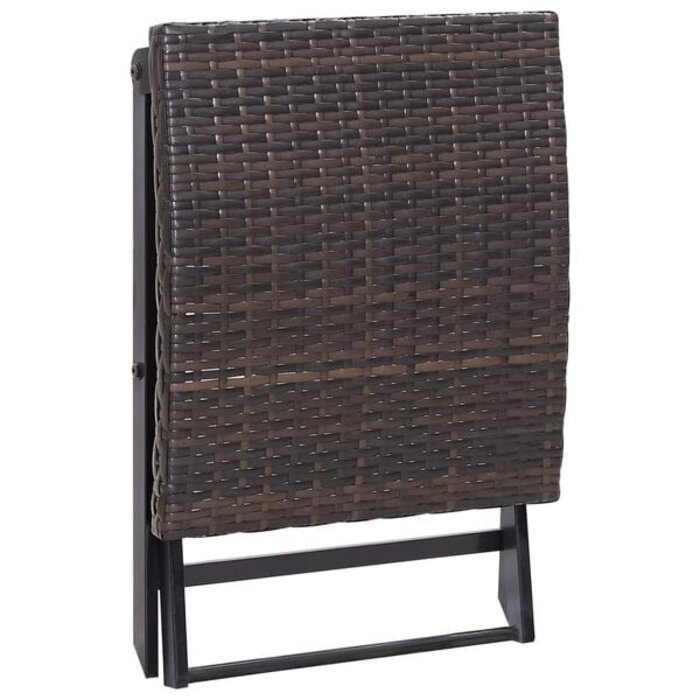 Klapphocker aus Poly-Rattan Braun - 33% Rabatt - 44 x 44 x 40 cm