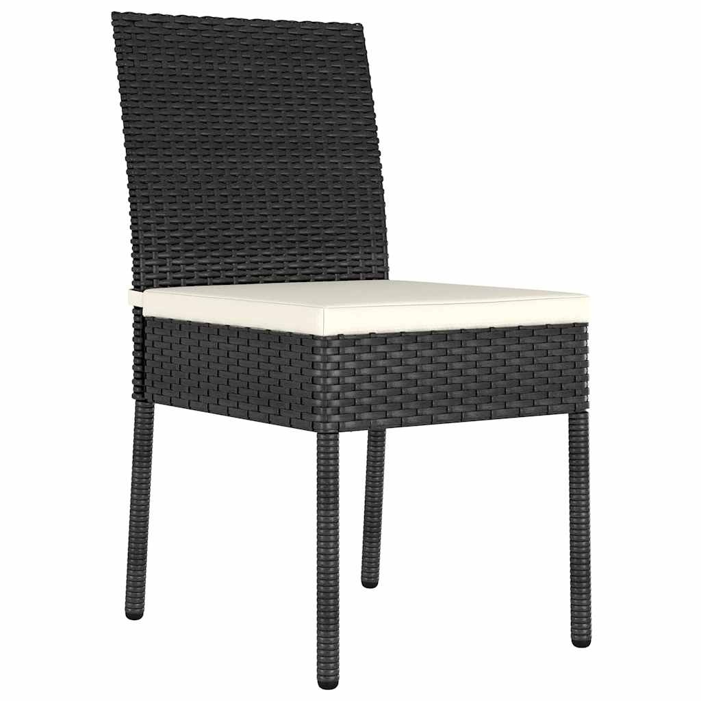 2er-Set Gartenstühle aus Poly-Rattan Schwarz - 34% Rabatt - Ausgepackt