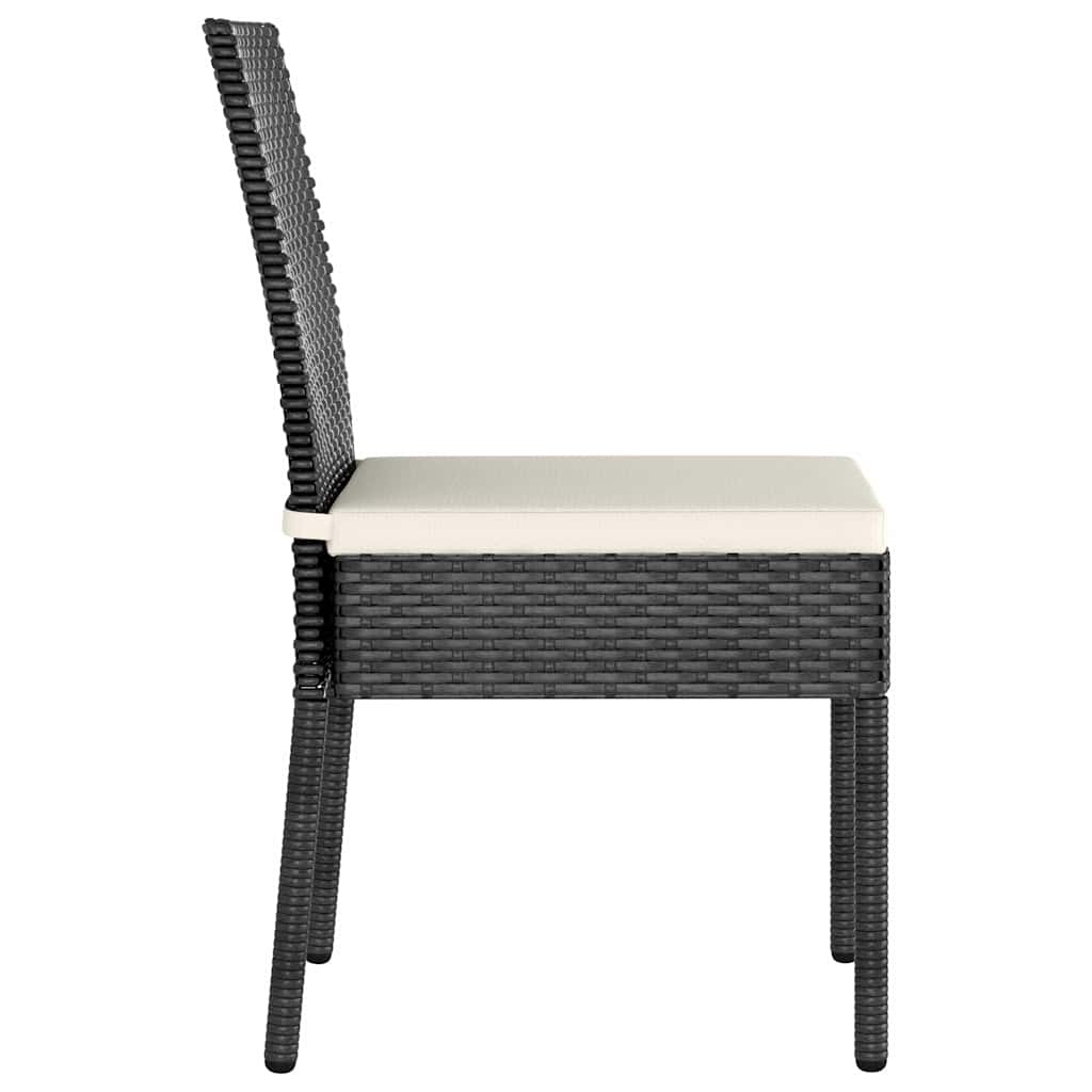 2er-Set Gartenstühle aus Poly-Rattan Schwarz - 34% Rabatt - Ausgepackt