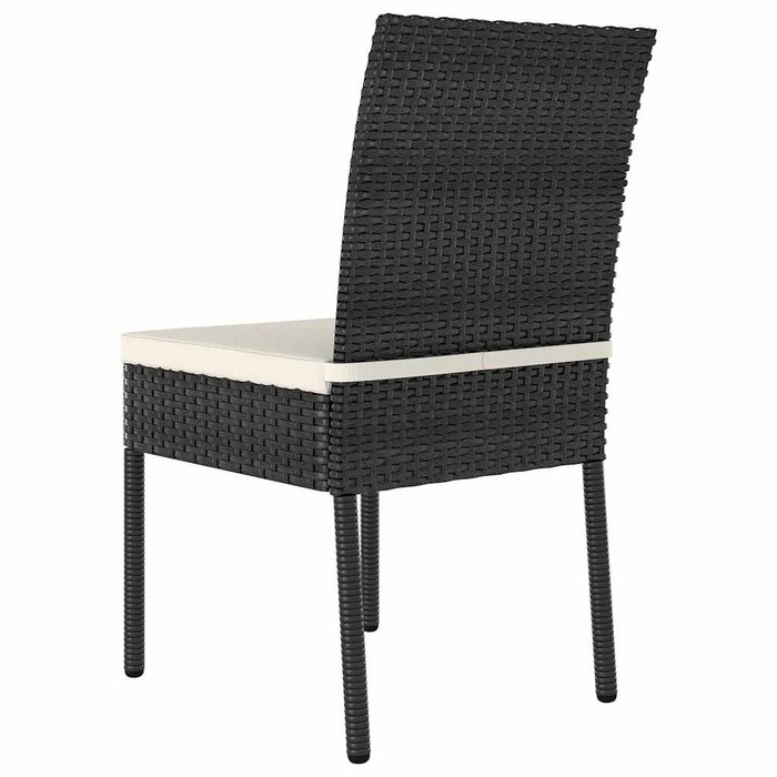 2er-Set Gartenstühle aus Poly-Rattan Schwarz - 34% Rabatt - Ausgepackt