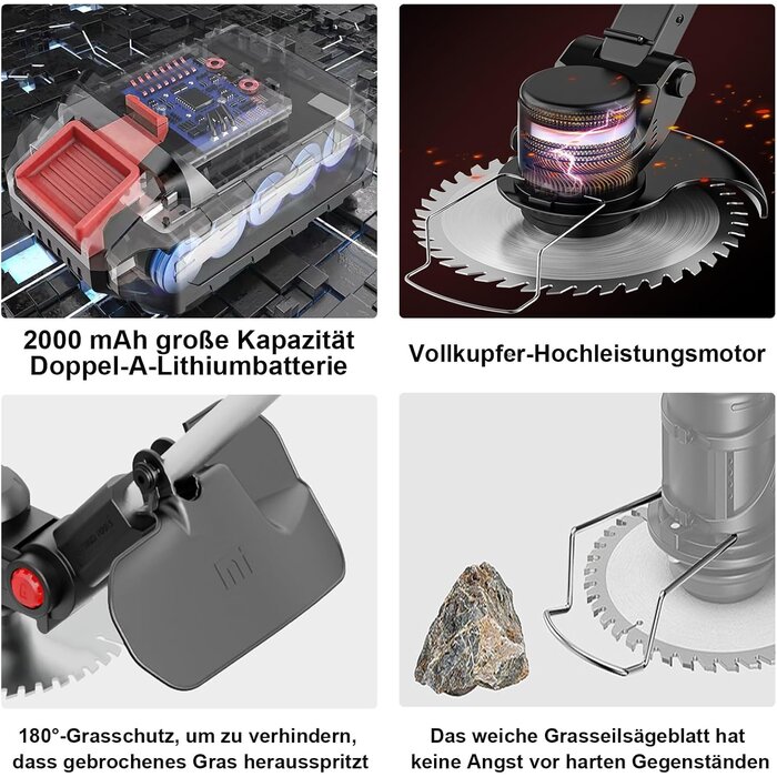 Akku-Rasentrimmer 24V mit 16-teiligem Zubehör - 34% Rabatt