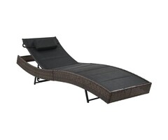 Vidaxl Sonnenliege aus Polyrattan Braun - 213 x 70 cm - 52% Rabatt