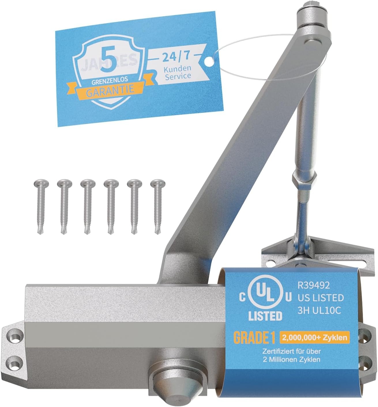 Hydraulischer Türschließer für schwere Türen, EN1-EN6, 150 kg, 34% Rabatt
