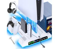 Oivo PS5 Kühlstation mit Ladestation - 32% Rabatt - Weiß - Ausgepackt & Neuwertig
