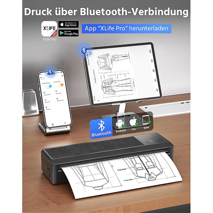 Mobiler A4 Thermodrucker P83 - 34% Rabatt auf diesen tragbaren Drucker