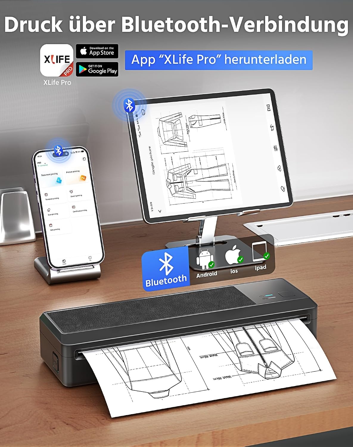 Mobiler A4 Thermodrucker P83 - 34% Rabatt auf diesen tragbaren Drucker