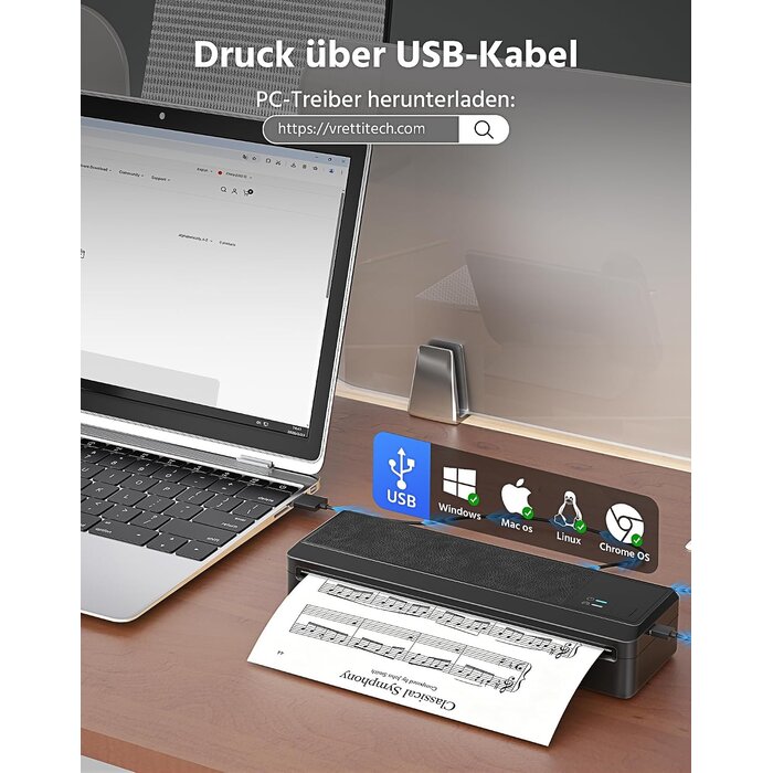 Mobiler A4 Thermodrucker P83 - 34% Rabatt auf diesen tragbaren Drucker