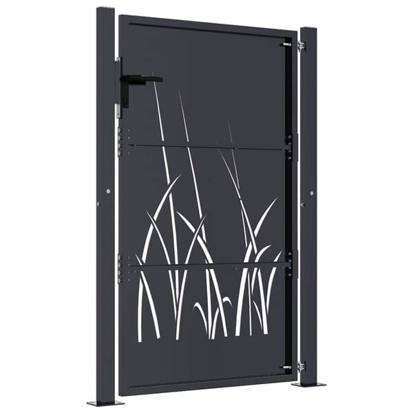 Gartentor 105x155 cm Anthrazit Laser-Design - 35% Rabatt