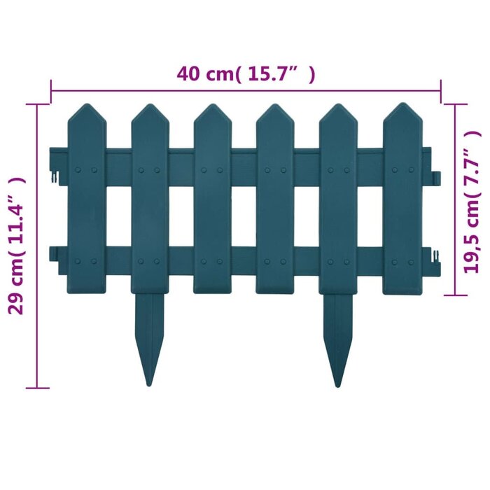 Beetbegrenzung 25-tlg. 10 m Grün - 32% Rabatt