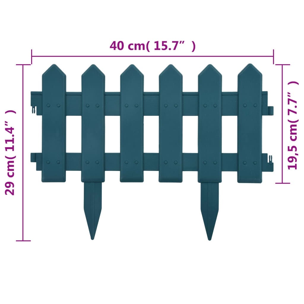 Beetbegrenzung 25-tlg. 10 m Grün - 32% Rabatt