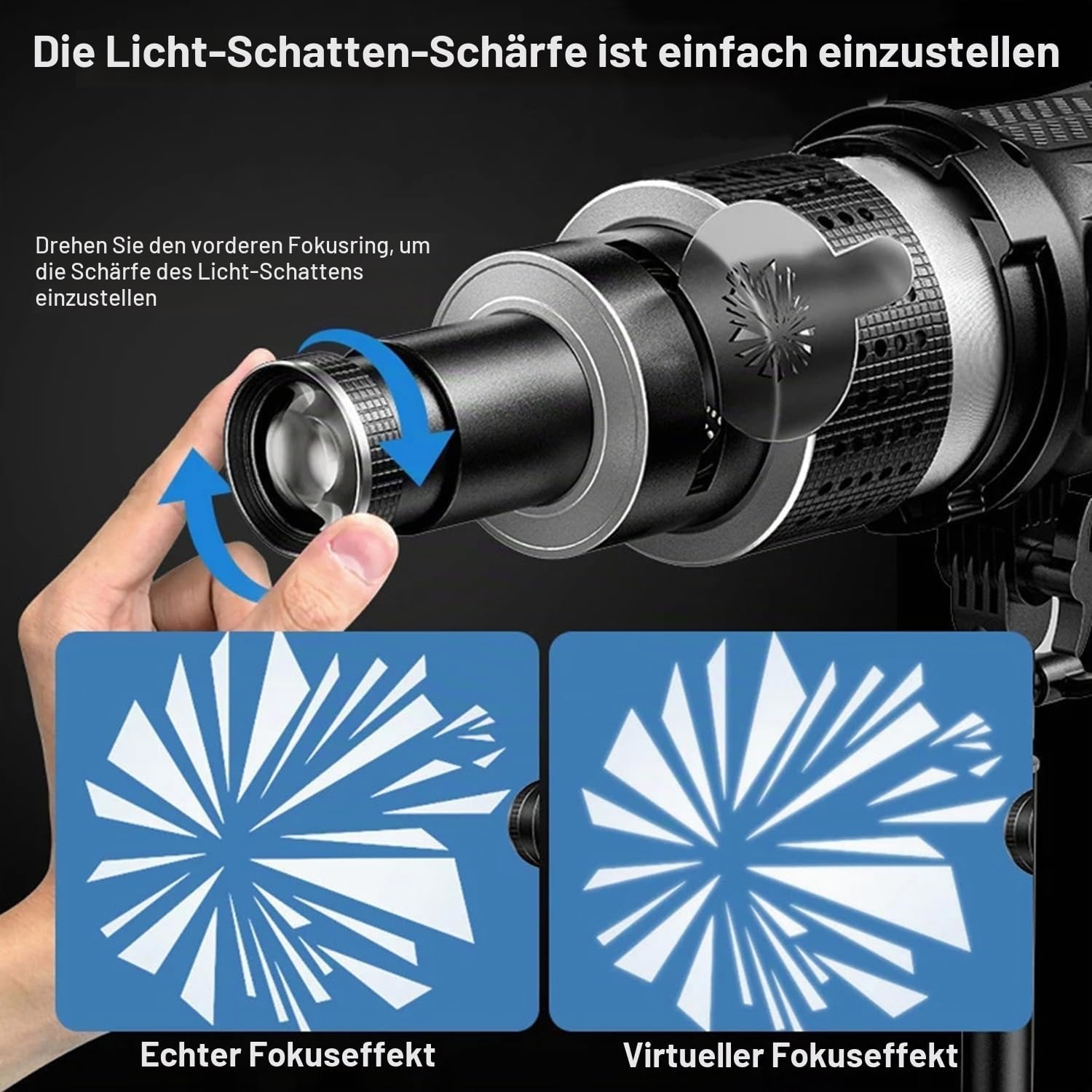 Optischer Snoot Projektor mit 35 Gobos & 5 Farbfiltern - 34% Rabatt