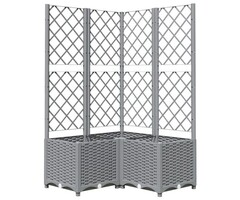 Vidaxl Pflanzkasten mit Rankgitter 80x80x136cm Hellgrau - 56% Rabatt