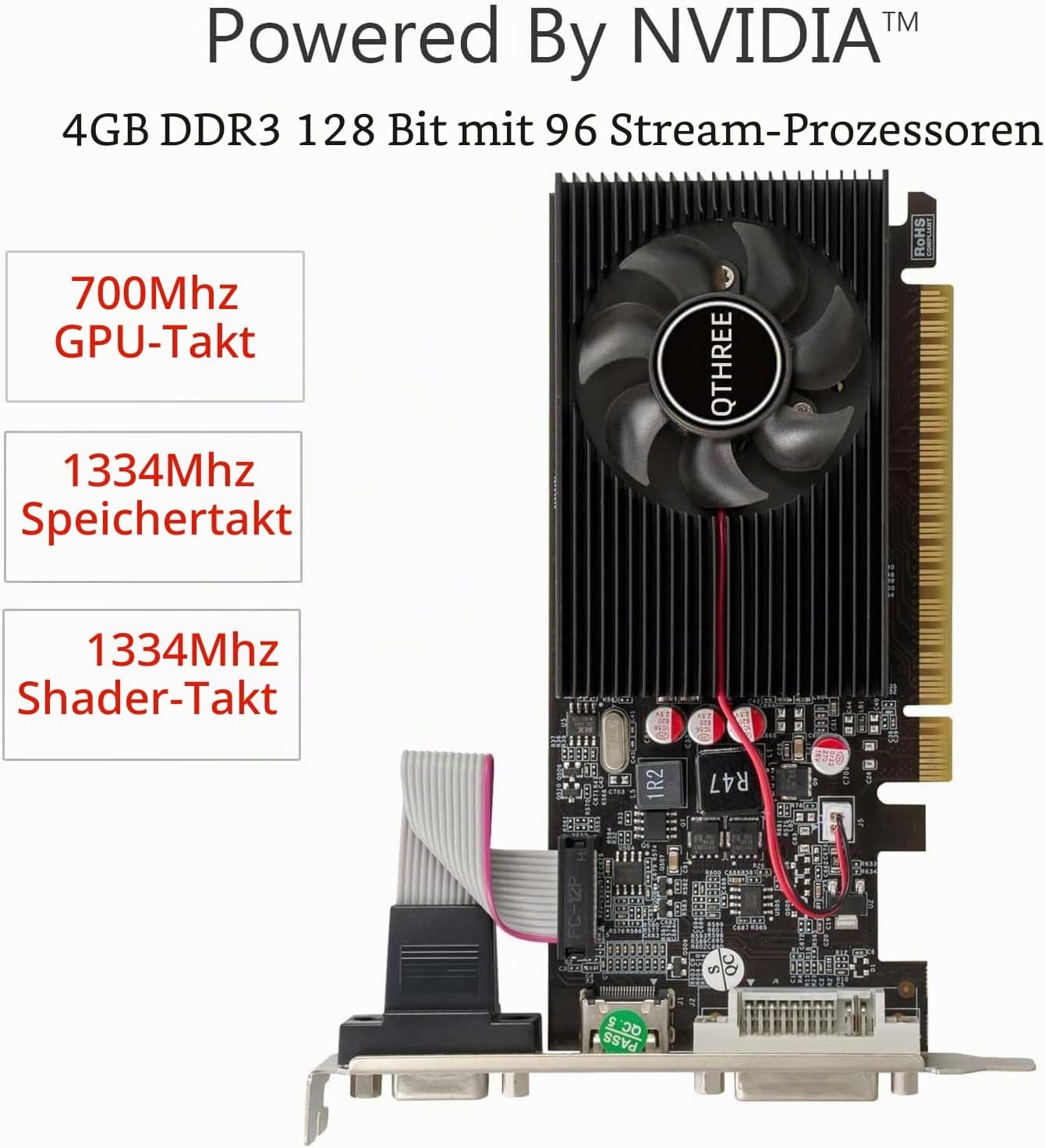 GeForce GT 730 Grafikkarte 4GB DDR3 Low Profile - 34% Rabatt