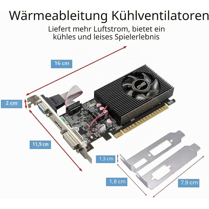GeForce GT 730 Grafikkarte 4GB DDR3 Low Profile - 34% Rabatt