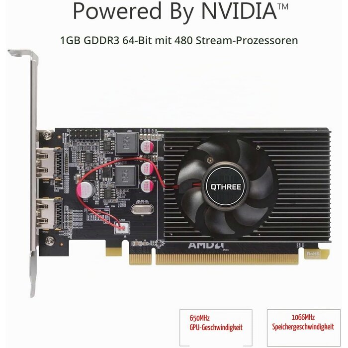 Grafikkarte Radeon HD 6570 1GB Dual HDMI Low Profile - 34% Rabatt