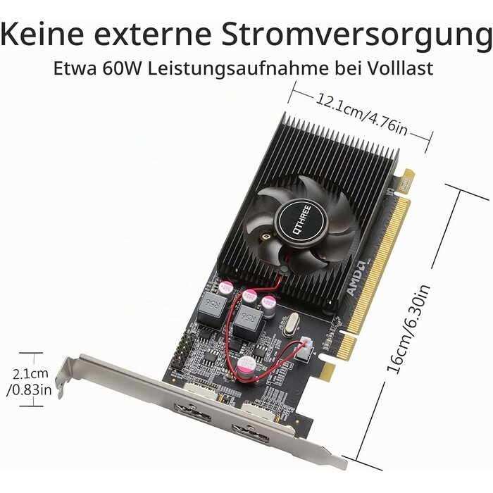 Grafikkarte Radeon HD 6570 1GB Dual HDMI Low Profile - 34% Rabatt