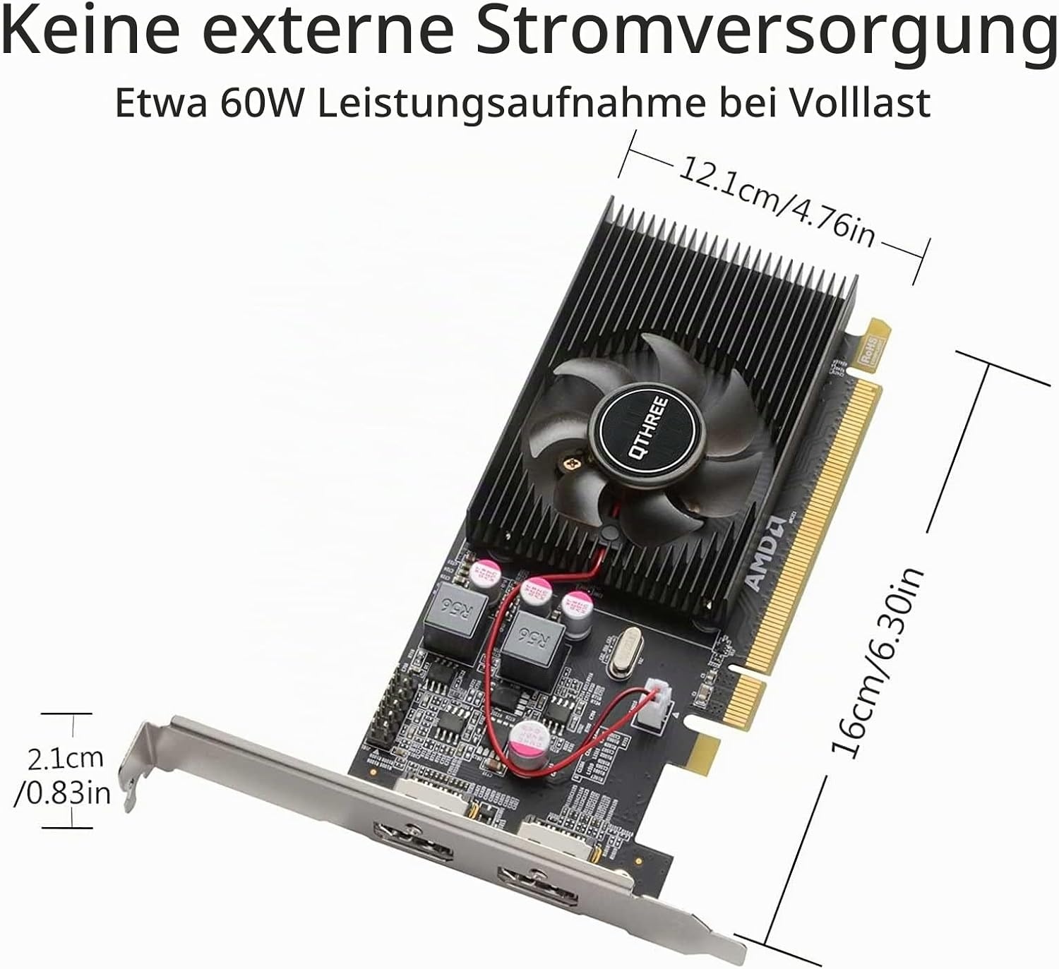 Grafikkarte Radeon HD 6570 1GB Dual HDMI Low Profile - 34% Rabatt