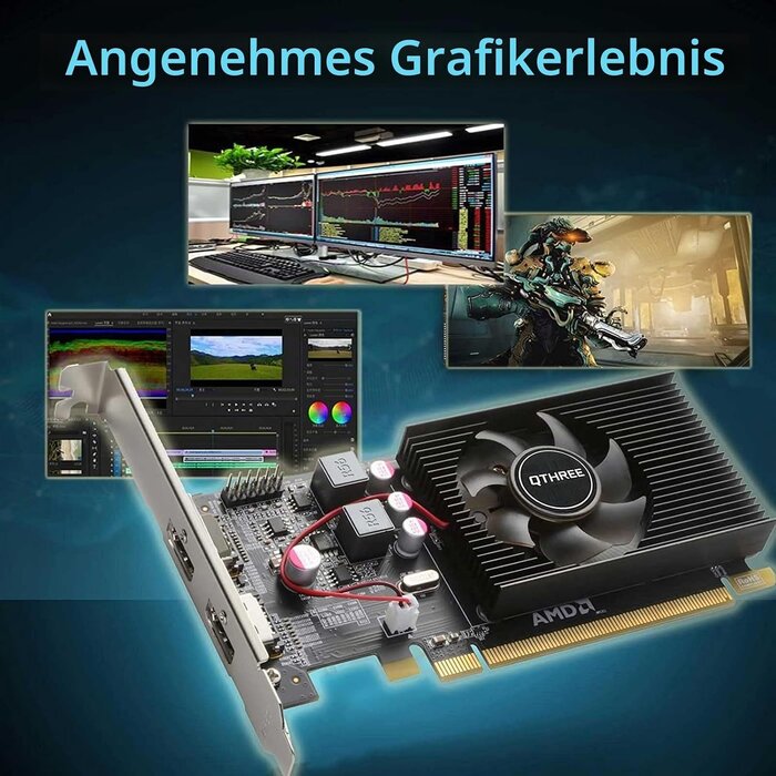Grafikkarte Radeon HD 6570 1GB Dual HDMI Low Profile - 34% Rabatt