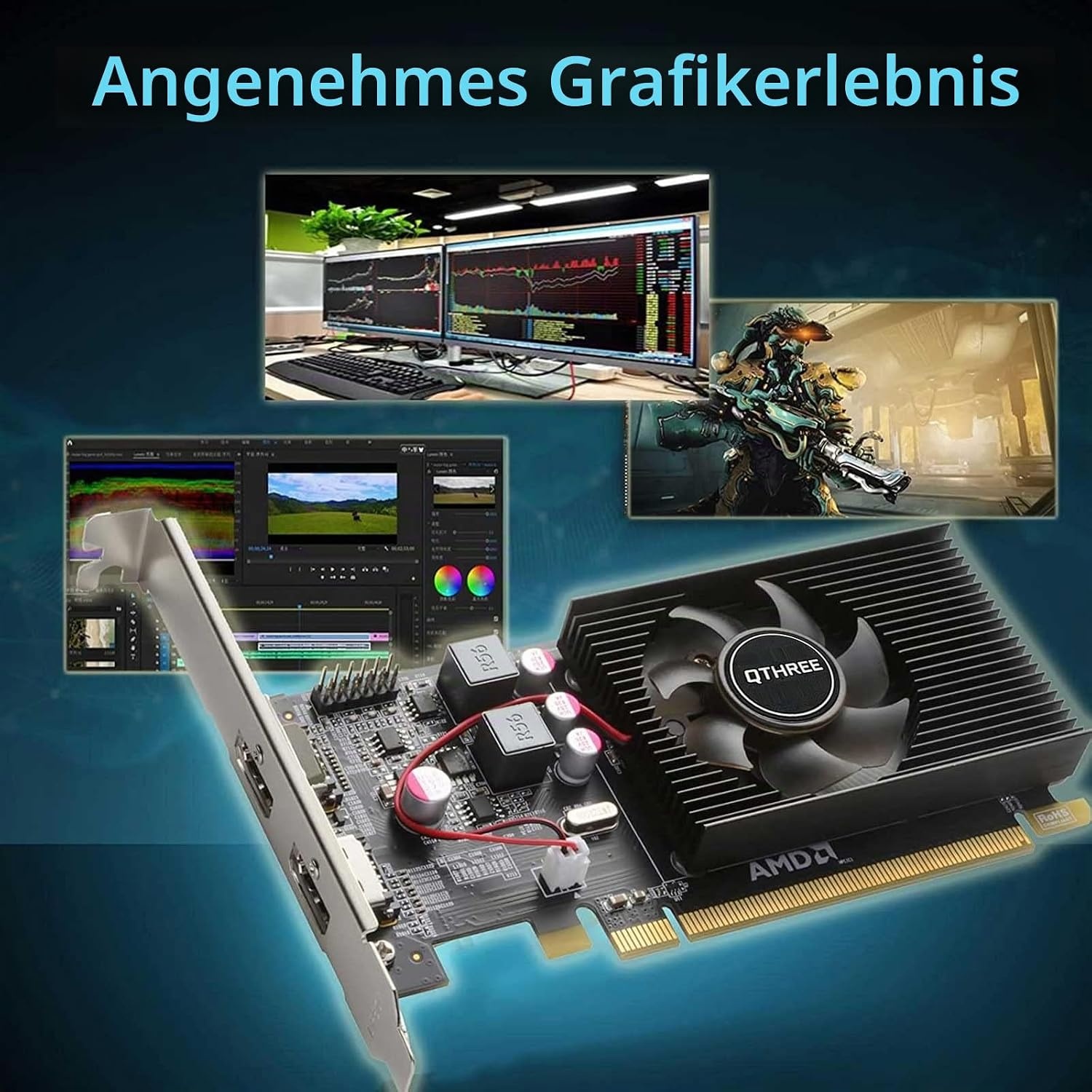Grafikkarte Radeon HD 6570 1GB Dual HDMI Low Profile - 34% Rabatt