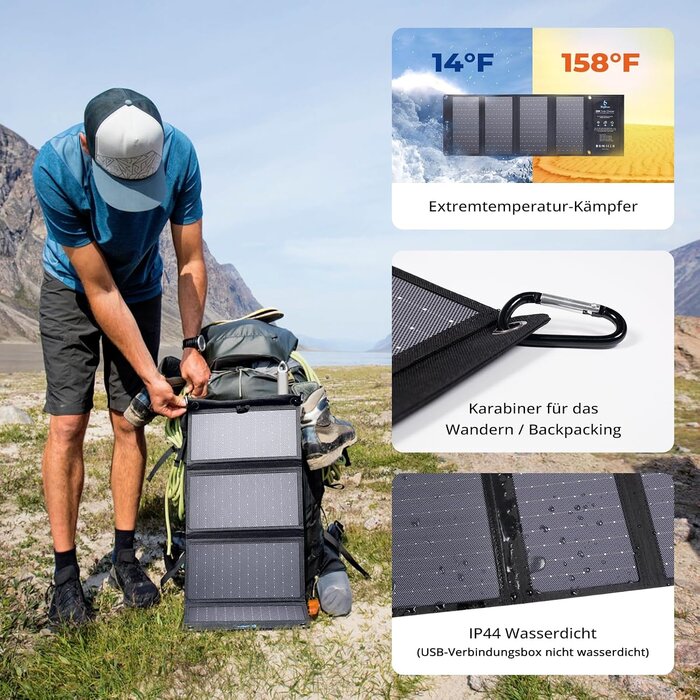 Tragbares 28W Solarladegerät - Faltbar & Effizient - 34% Rabatt