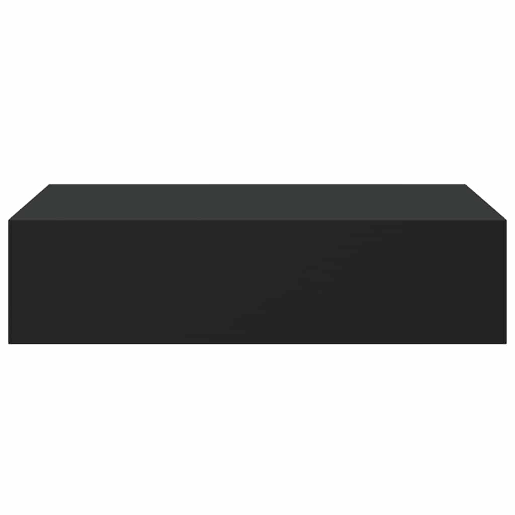 Wandregal mit Schublade 2er-Set 40cm Schwarz - 34% Rabatt