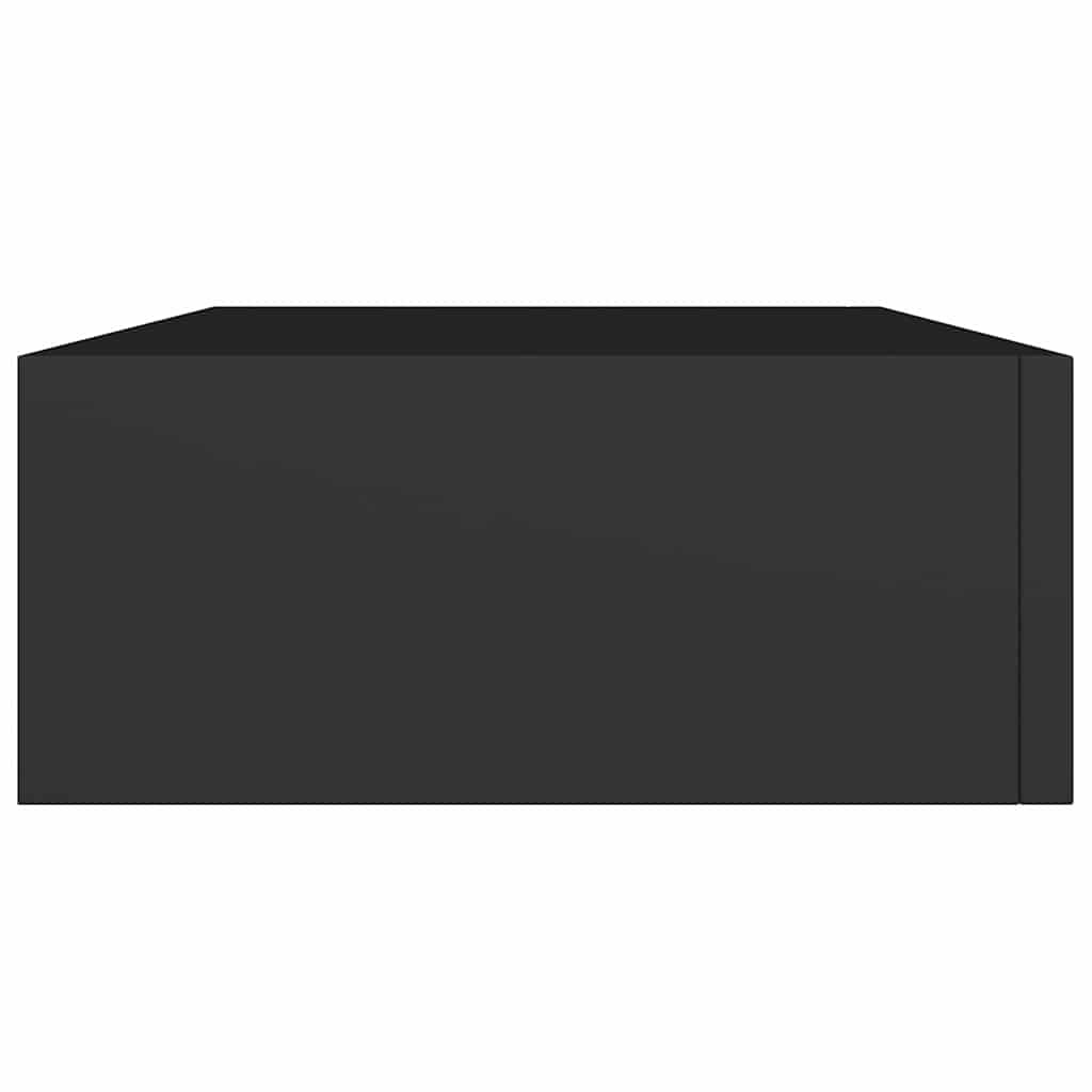 Wandregal mit Schublade 2er-Set 40cm Schwarz - 34% Rabatt