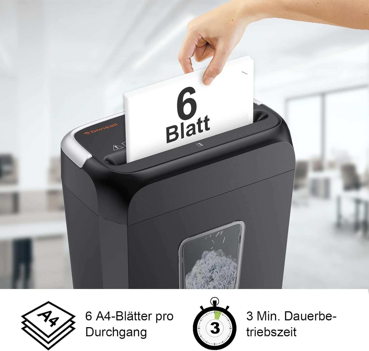 Aktenvernichter Partikelschnitt - 13L - 6 Blatt - 32% Rabatt