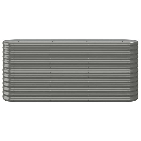 Ovales Hochbeet aus verzinktem Stahl 152x40x68cm - Grau - 33% Rabatt