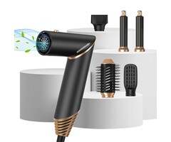 5-in-1 Heißluftbürste Multistyler 1000W - 49% Rabatt - Schwarz/Gold