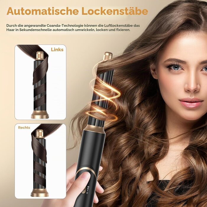 5-in-1 Heißluftbürste Airstyler - 33% Rabatt - Schwarz/Gold